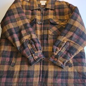 Plaid Flannel Wool Blend Jacket for Men
